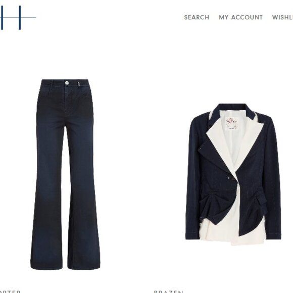 HIGH Black Embellished Stretch Pinstripe Coat 10 $800 - Picture 7 of 8